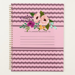 Elegant Floral Personalized Planner
