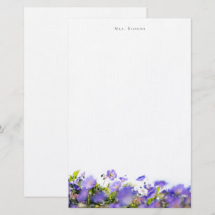 Elegant floral Personalized Stationery (one sided)