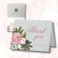Elegant Floral Photo Link 80th Birthday Party 