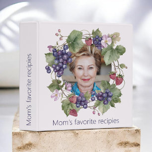 Elegant Floral photo special  Recipe Organizer Binder