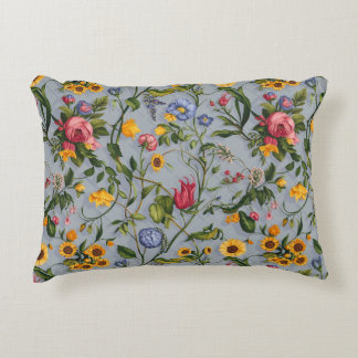 "Elegant Floral Pillow, Custom Print Home decor Accent Pillow