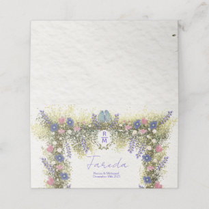 Elegant Floral Place Card - Hand-Drawn Watercolor