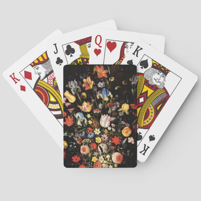 Elegant Floral Playing Cards (Back)