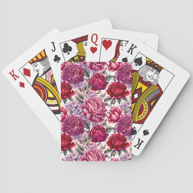 Elegant Floral Playing Cards (Back)