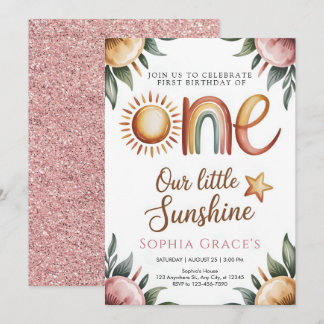 Elegant Floral Princess Invitation