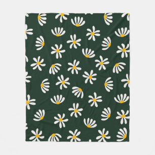 Elegant Floral Print Botanical Wall Art Nature Fleece Blanket