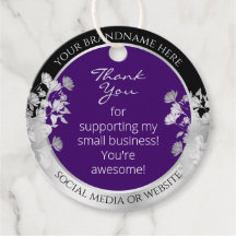 Elegant Floral Purple and Silver Effect Product