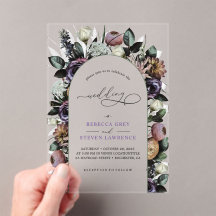 Elegant floral purple turquoise wedding