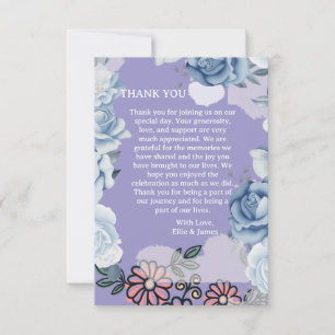 Elegant Floral Purple wedding card