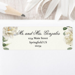 Elegant Floral Quinceanera Return Address