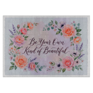 Elegant Floral Quote Cutting Board 🌸Cutting Board