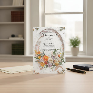 Elegant Floral Retirement Party Invitation   Soft 