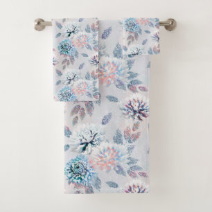 Elegant floral retro pattern.  bath towel set