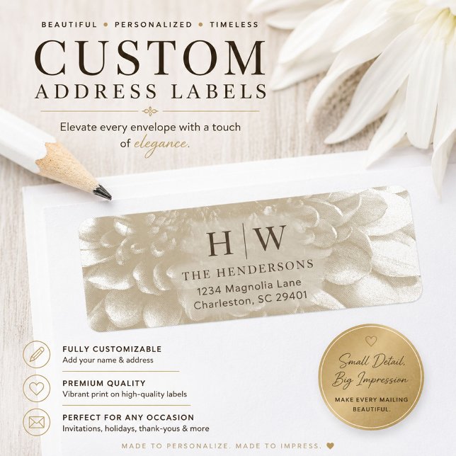 Elegant Floral Return Address Labels (Creator Uploaded)