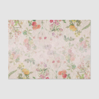 Elegant Floral Romantic Pink Wedding Wild Flower Tissue Paper