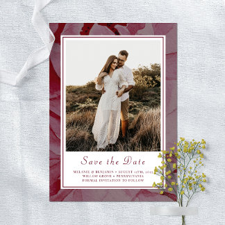 Élégant Floral Romantic Sauvegarder La Date Carte