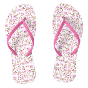 Élégant floral Rose moderne tongs
