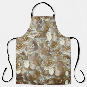 Elegant Floral Rose Petal Pattern  Apron