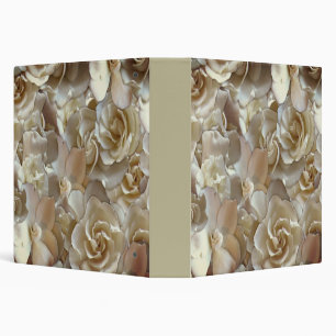 Elegant Floral Rose Petal Pattern  Binder