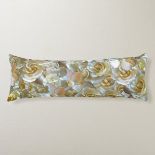 Elegant Floral Rose Petal Pattern Body Pillow