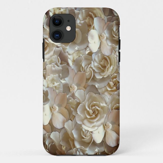 Elegant Floral Rose Petal Pattern  Case-Mate iPhone Case (Back)