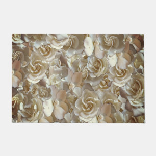 Elegant Floral Rose Petal Pattern Doormat