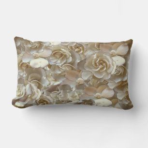 Elegant Floral Rose Petal Pattern  Lumbar Pillow