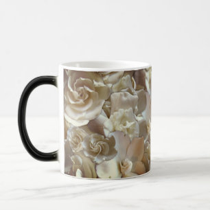 Elegant Floral Rose Petal Pattern  Magic Mug