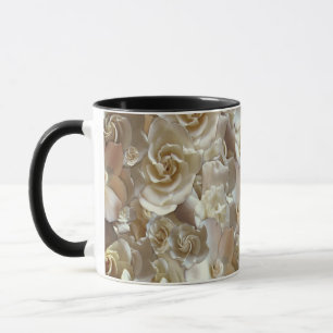 Elegant Floral Rose Petal Pattern  Mug