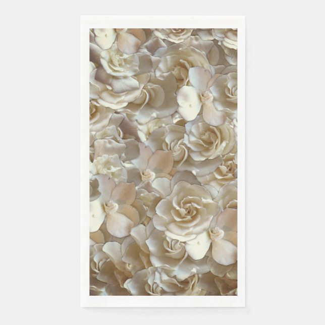 Elegant Floral Rose Petal Pattern  Napkin (Front)