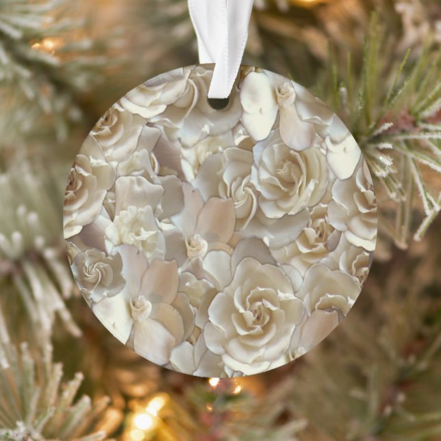 Elegant Floral Rose Petal Pattern  Ornament (Tree)