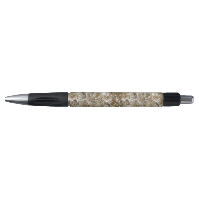 Elegant Floral Rose Petal Pattern  Pen (Front)