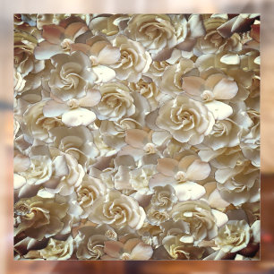 Elegant Floral Rose Petal Pattern  Window Cling