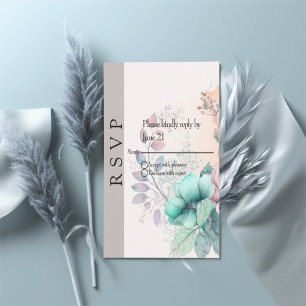 Elegant floral RSVP card