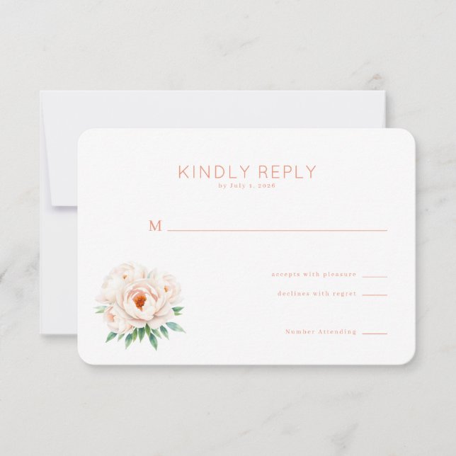 Elegant Floral RSVP Card (Front)