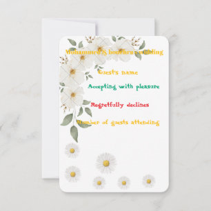 Elegant Floral RSVP Card – personalized widding