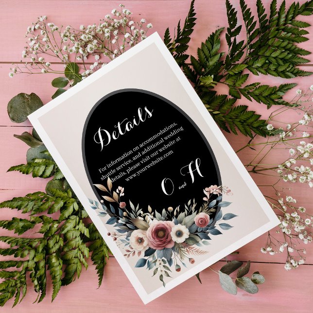Elegant Floral Rustic Wedding Enclosure Card (Elegant Floral Rustic Wedding Enclosure Card)