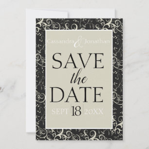 Elegant Floral Save the Date Announcement Postcard