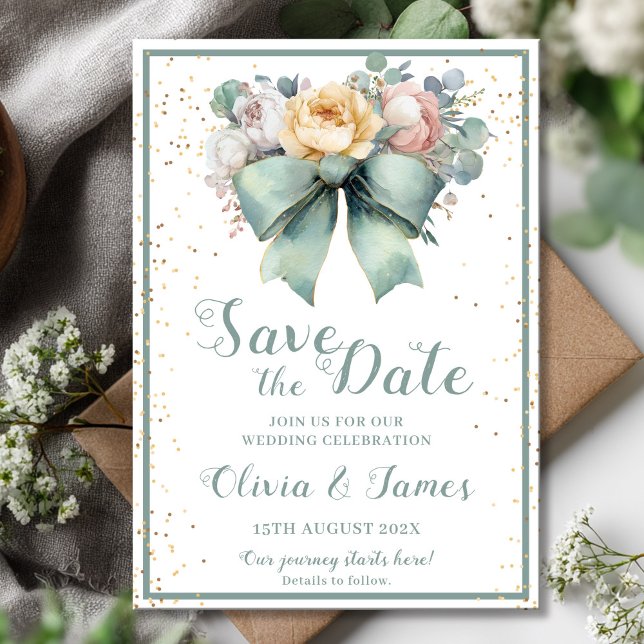 Elegant Floral Save the Date Card (Creator Uploaded)