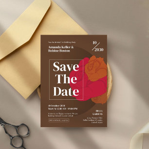 Elegant Floral Save The Date Invitation