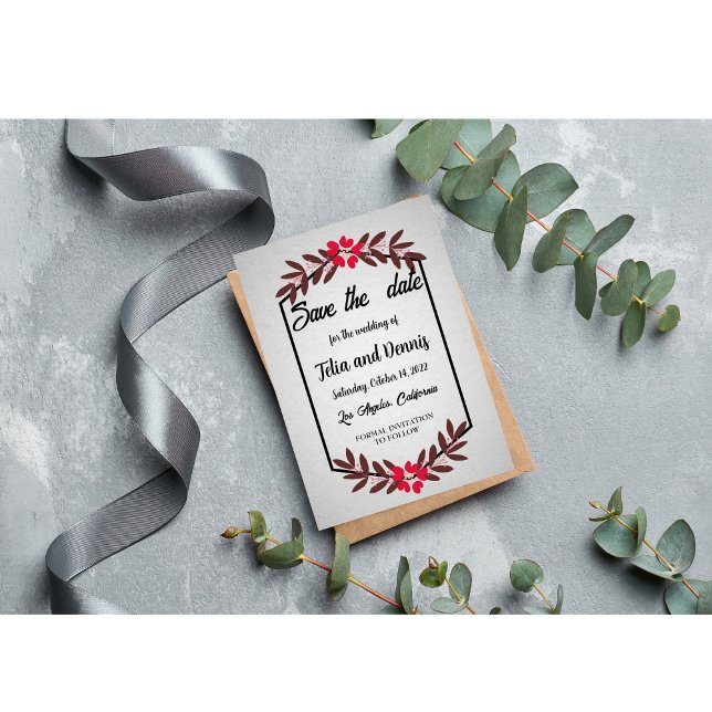 Elegant Floral Save The Date Invitation (Creator Uploaded)