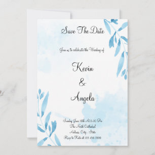 Elegant Floral Save The Date Weeding Invitation