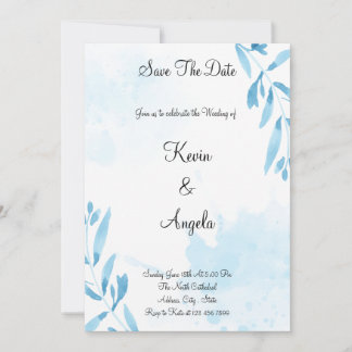 Elegant Floral Save The Date Weeding Invitation