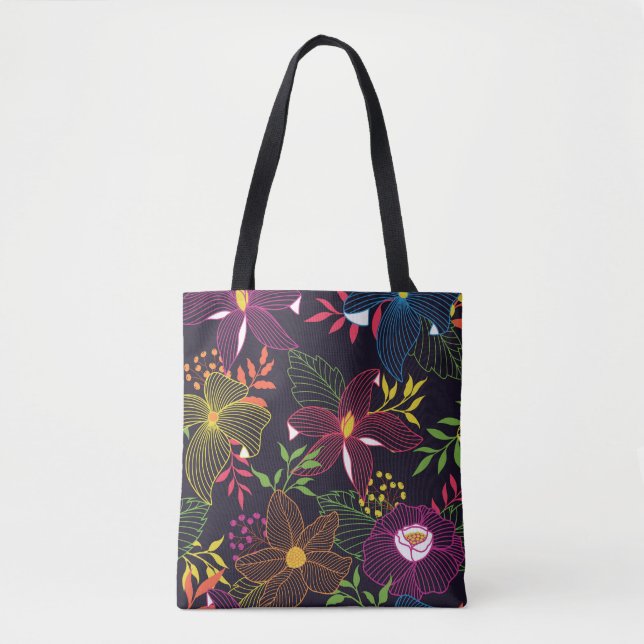 Elegant floral seamless pattern, artistic design. tote bag (Front)