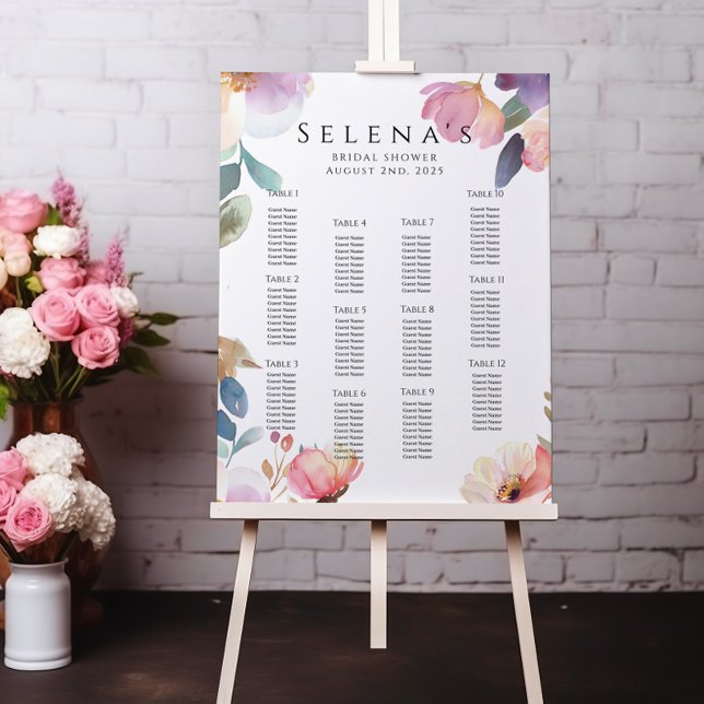 Elegant Floral Seating Chart Design (Creator Uploaded)