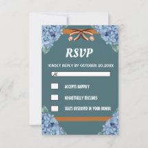 Elegant Floral  simple  RSVP Card