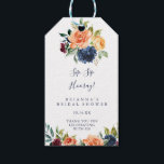 Elegant Floral Sip Sip Hooray Bridal Shower  Gift Tags<br><div class="desc">These elegant floral sip sip hooray bridal shower gift tags are perfect for a modern wedding shower. The design features neatly hand-drawn bouquets of pink,  blush,  yellow,  burgundy,  red,  indigo flowers and green foliage,  inspiring natural beauty.</div>