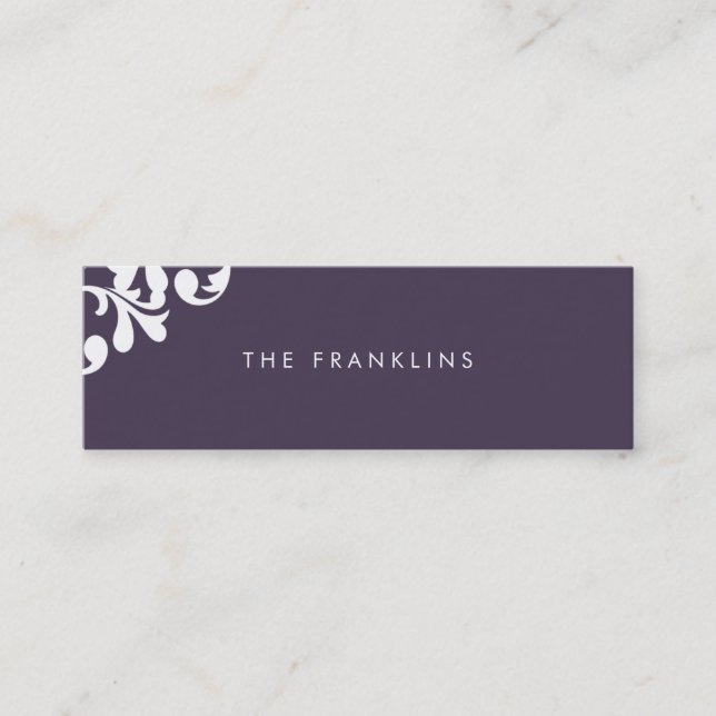 Elegant Floral Skinny Calling Card (Front)