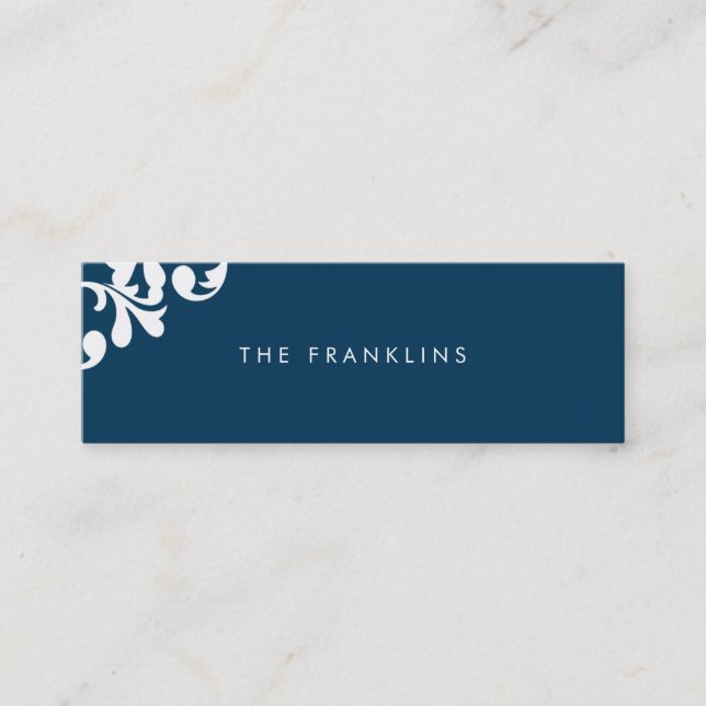 Elegant Floral Skinny Calling Card (Front)