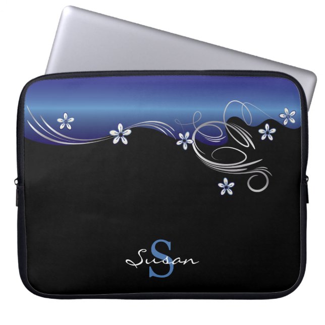 Elegant Floral Sleeve -Sapphire (Front)